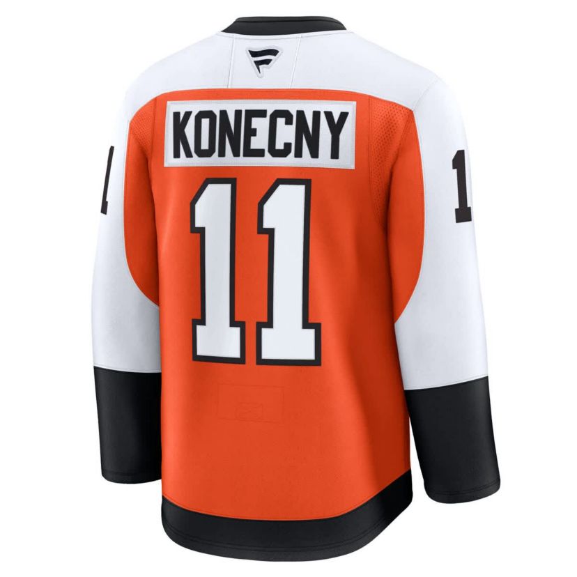 NHL Fanatics Travis Konecny Burnt Philadelphia Flyers Home Premium Jersey