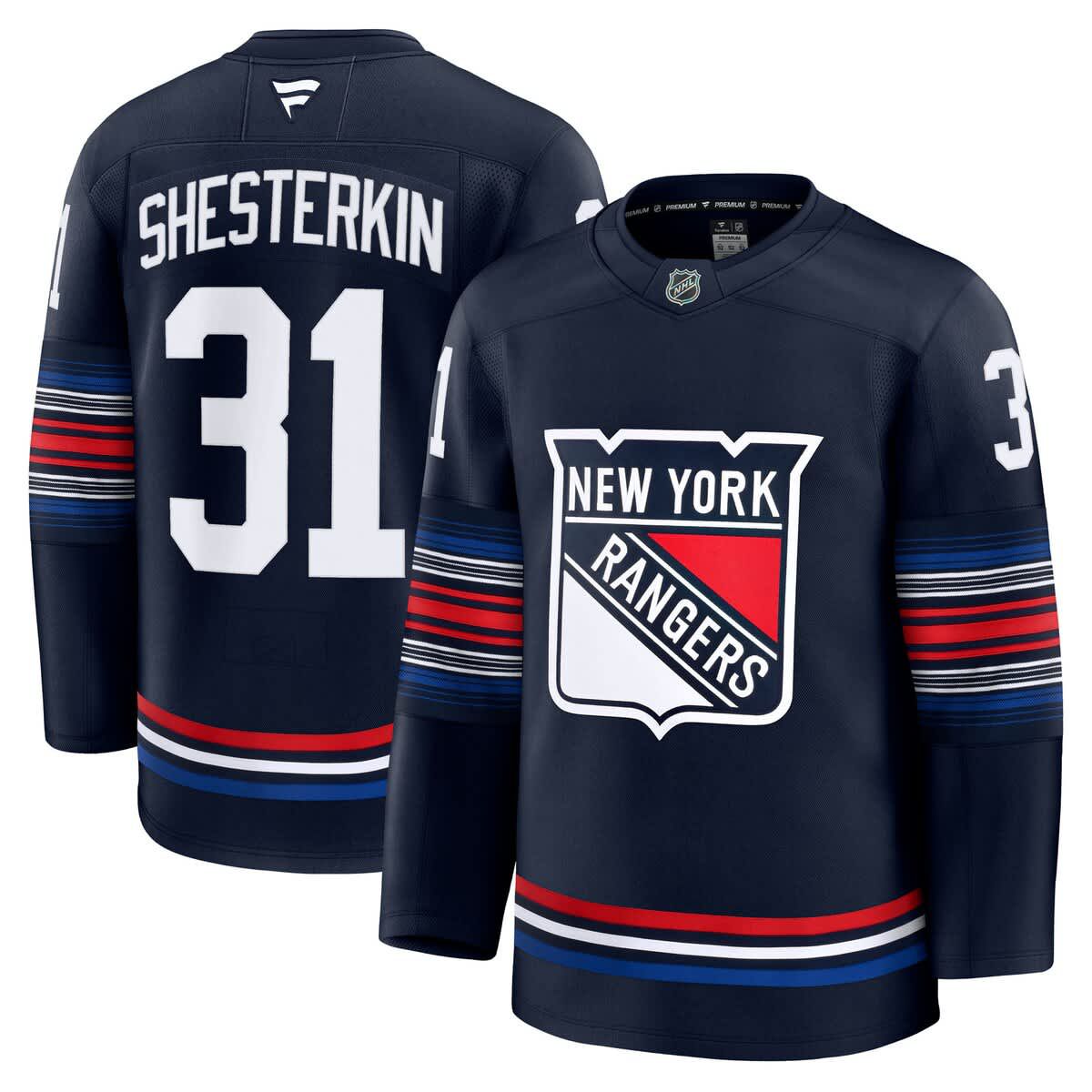 NHL Fanatics Igor Shesterkin New York Rangers Alternate Premium Jersey