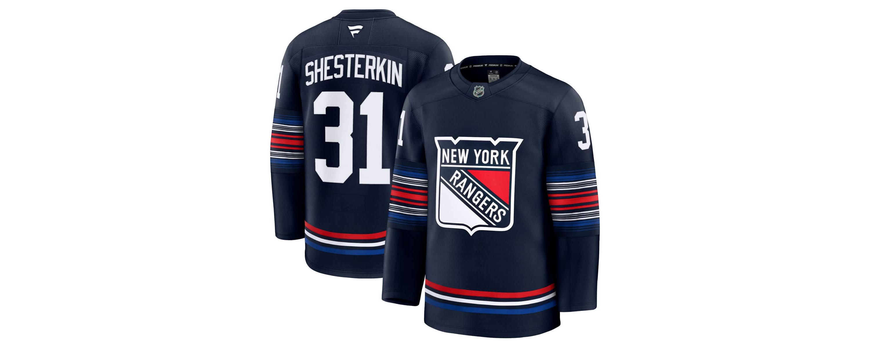 NHL Fanatics Igor Shesterkin New York Rangers Alternate Premium Jersey