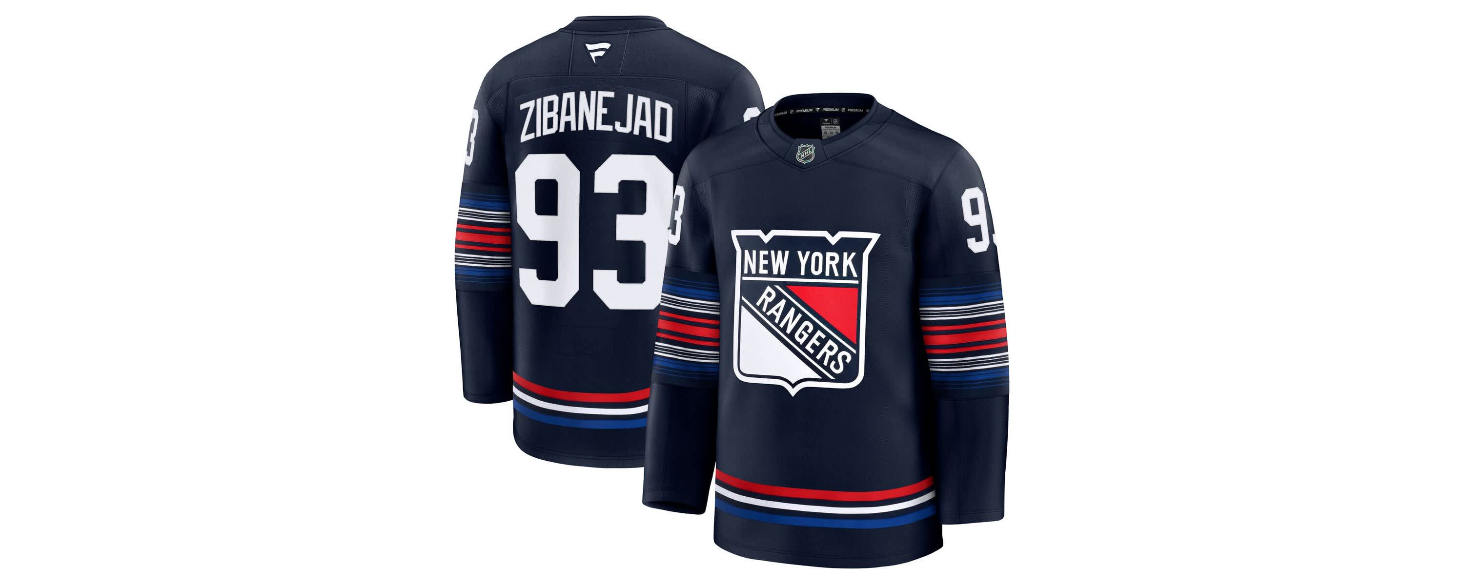 NHL Fanatics Mika Zibanejad New York Rangers Alternate Premium Jersey