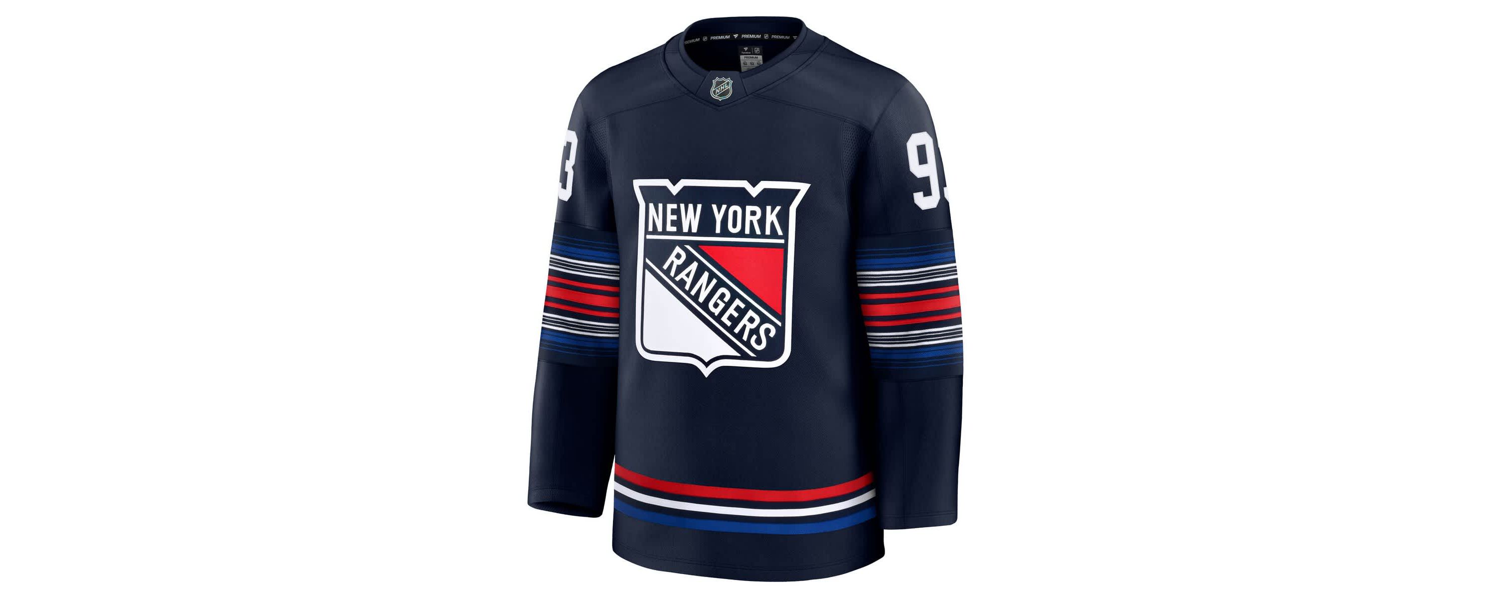 NHL Fanatics Mika Zibanejad New York Rangers Alternate Premium Jersey