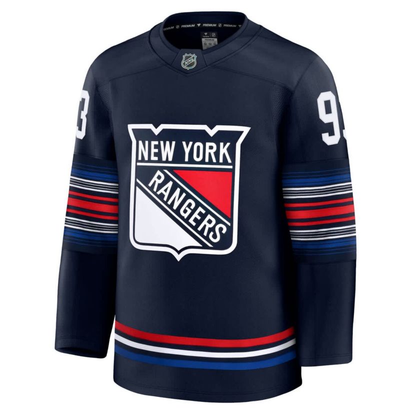 NHL Fanatics Mika Zibanejad New York Rangers Alternate Premium Jersey