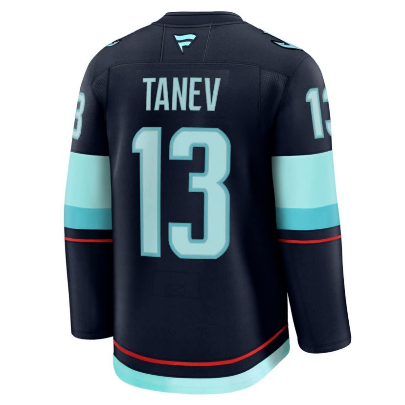 NHL Fanatics Brandon Tanev Deep Sea Seattle Kraken Home Premium Jersey