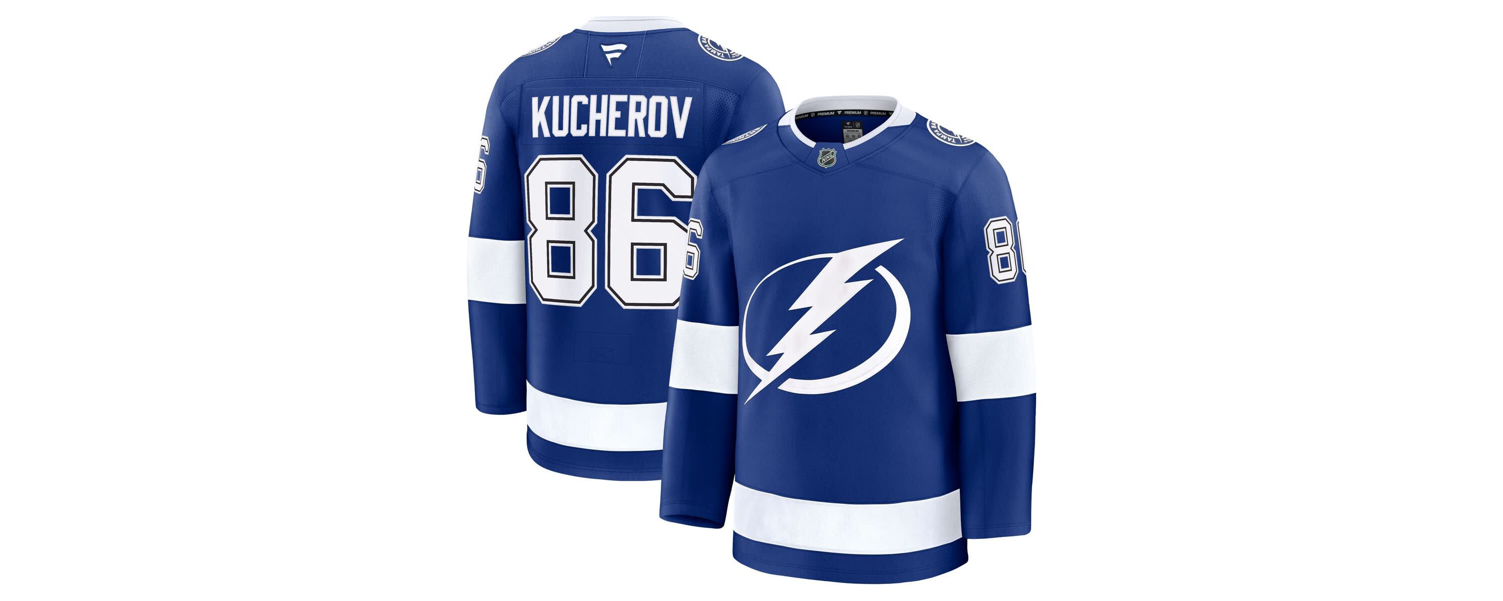 NHL Fanatics Nikita Kucherov Tampa Bay Lightning Home Premium Jersey