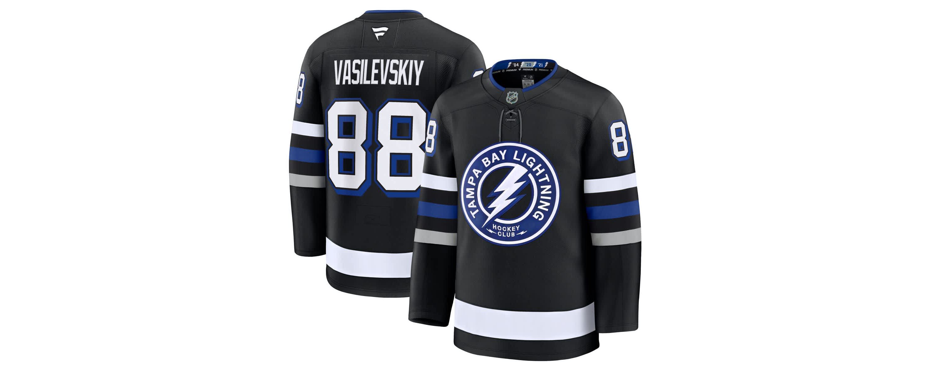 NHL Fanatics Andrei Vasilevskiy Tampa Bay Lightning Alternate Premium Jersey