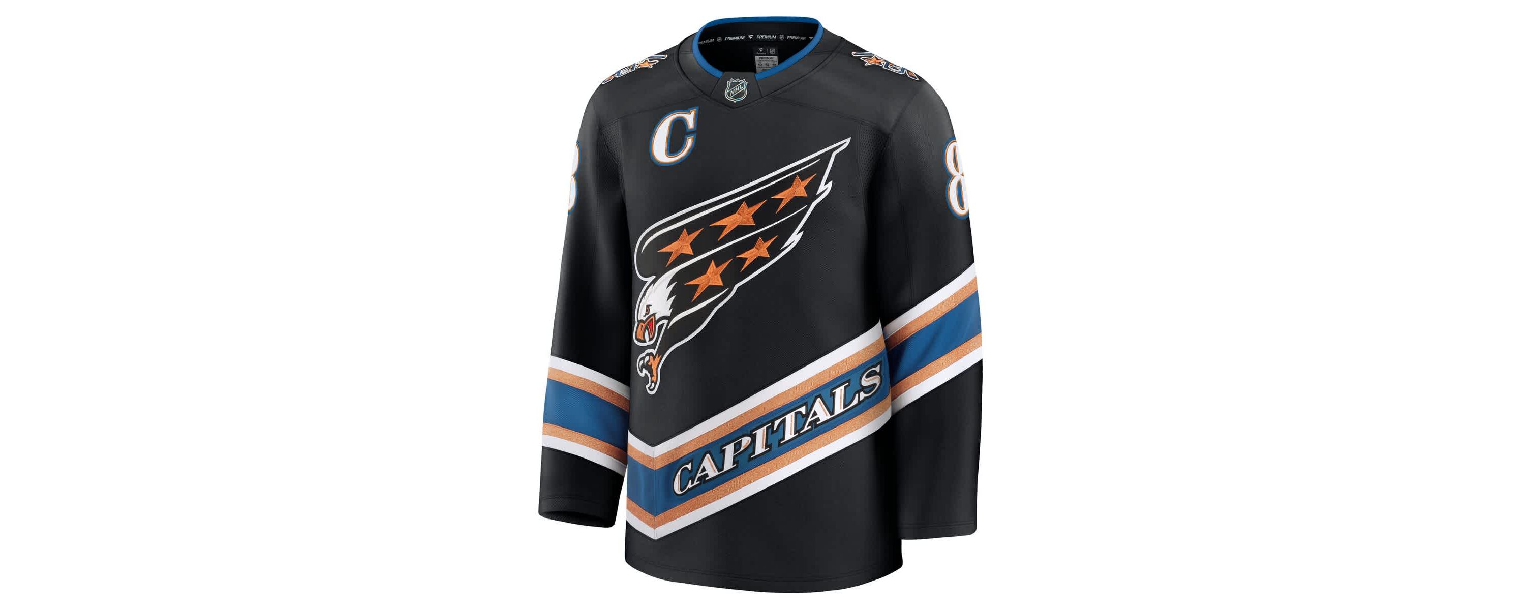 NHL Fanatics Alexander Ovechkin Washington Capitals Alternate 50th Anniversary Premium Jersey