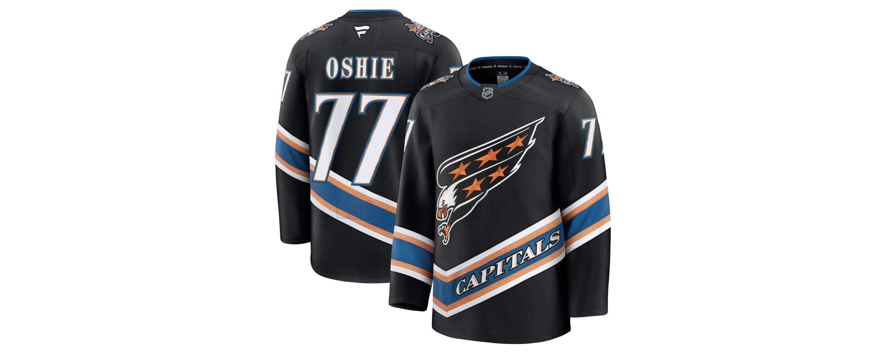 NHL Fanatics TJ Oshie Washington Capitals Alternate 50th Anniversary Premium Jersey