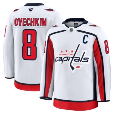 Men's NHL Fanatics Alexander Ovechkin Washington Capitals Away Premium Jersey, White, 54
