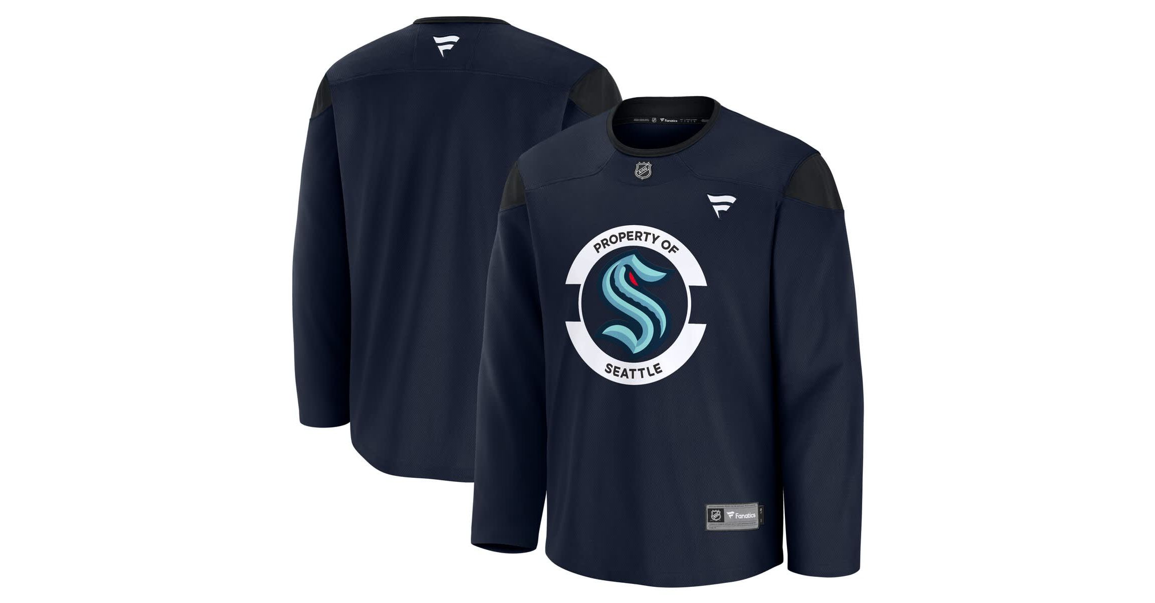 NHL Fanatics Deep Sea Seattle Kraken Team Practice Jersey
