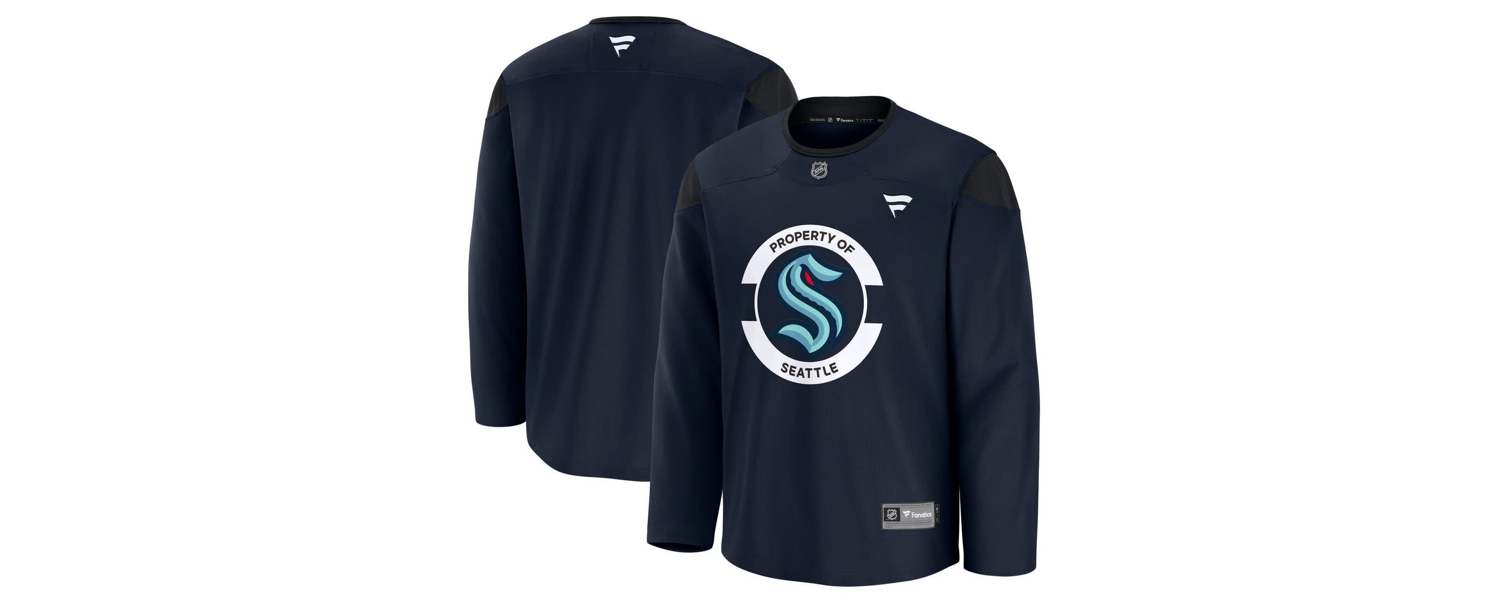 NHL Fanatics Deep Sea Seattle Kraken Team Practice Jersey