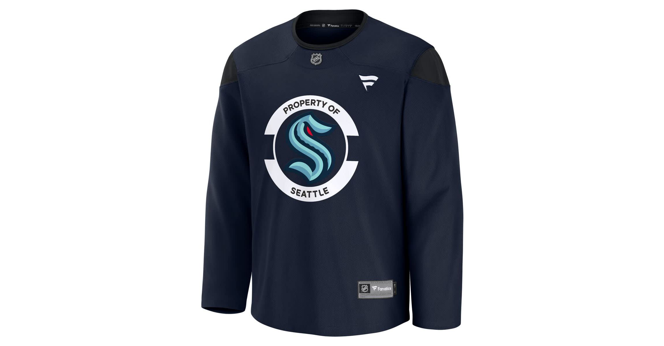 NHL Fanatics Deep Sea Seattle Kraken Team Practice Jersey