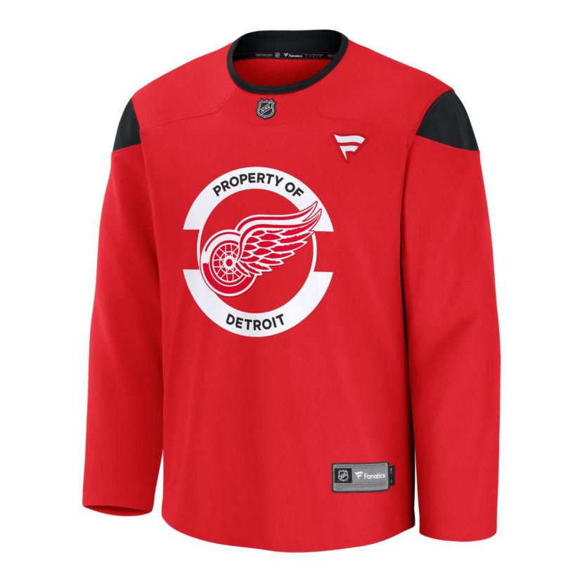 NHL Fanatics Detroit Wings Home Practice Jersey