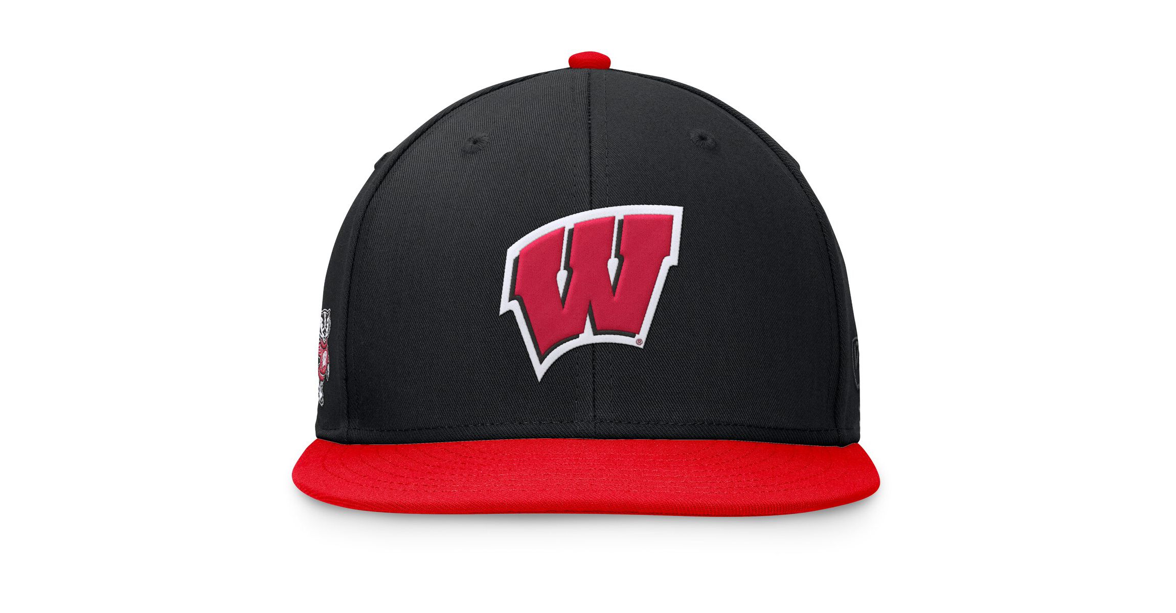 NCAA Black/Red Wisconsin Badgers Rally Two-Tone Fitted Hat