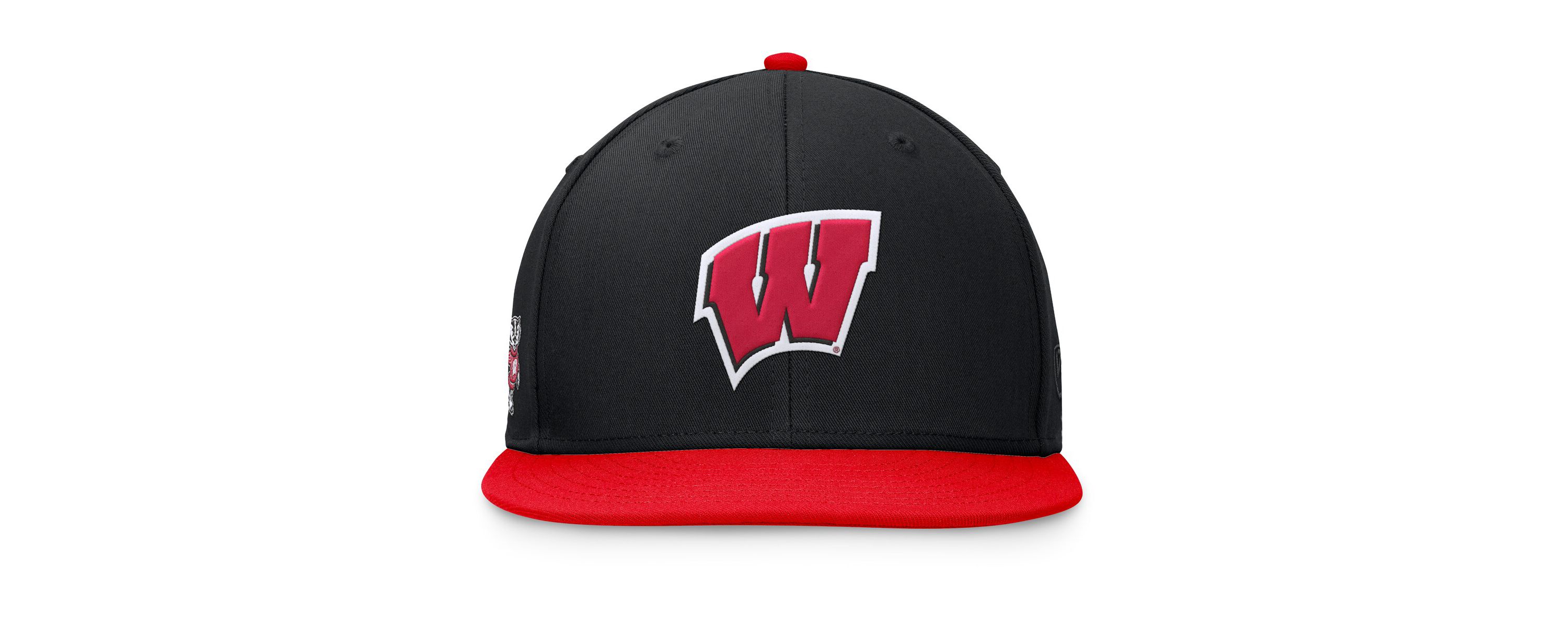 NCAA Black/Red Wisconsin Badgers Rally Two-Tone Fitted Hat