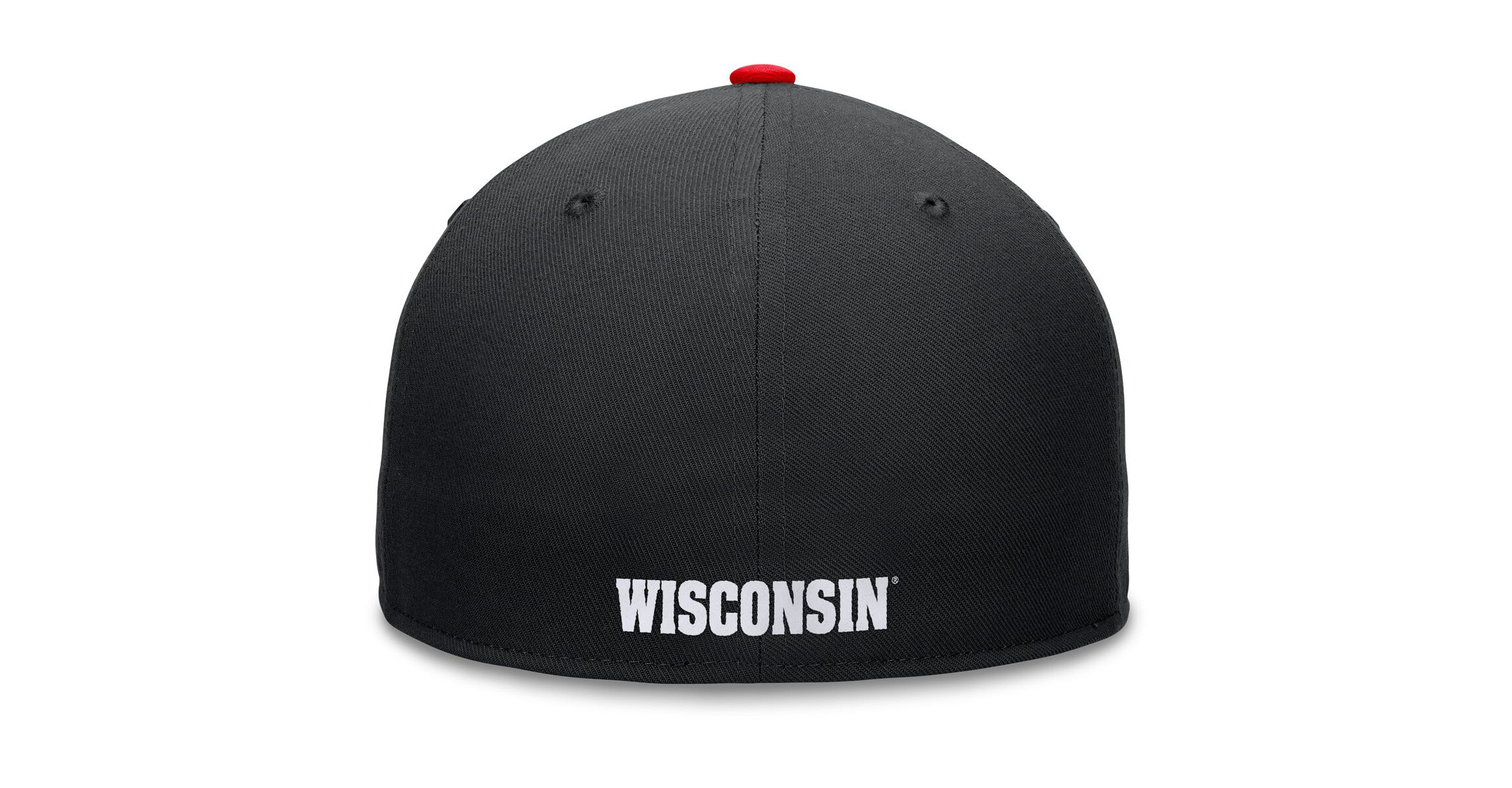 NCAA Black/Red Wisconsin Badgers Rally Two-Tone Fitted Hat