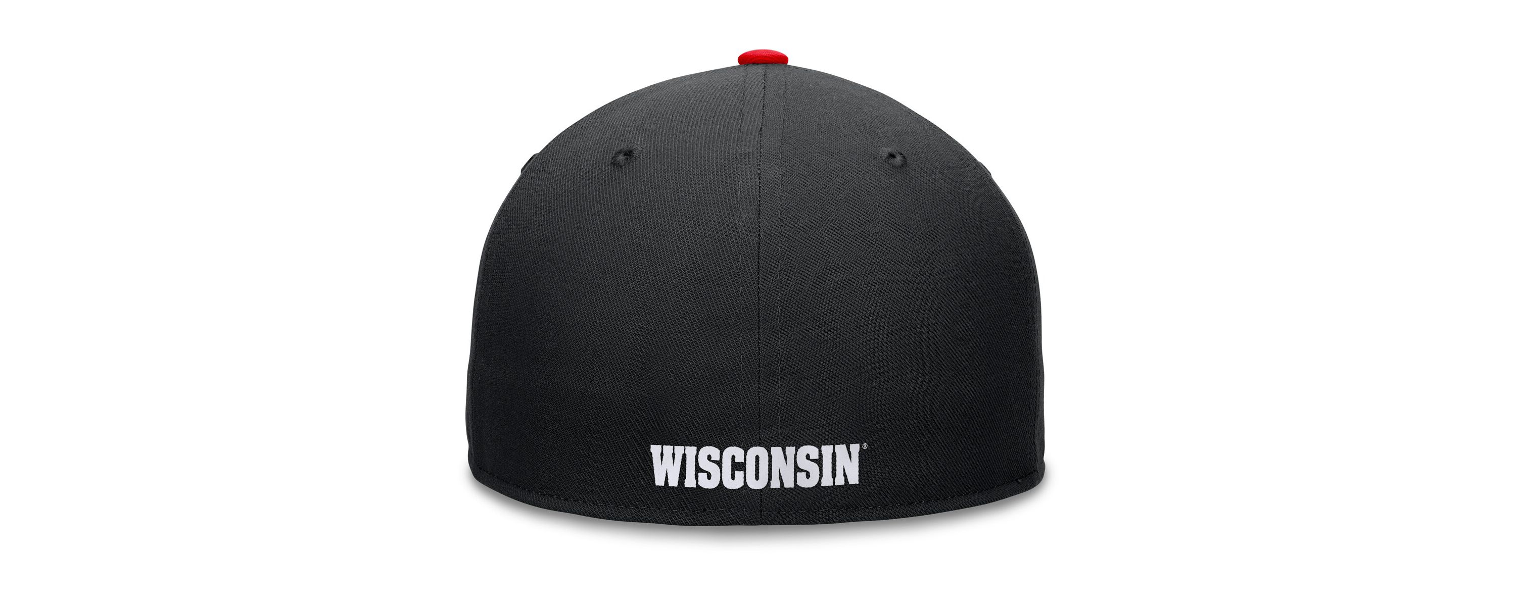 NCAA Black/Red Wisconsin Badgers Rally Two-Tone Fitted Hat