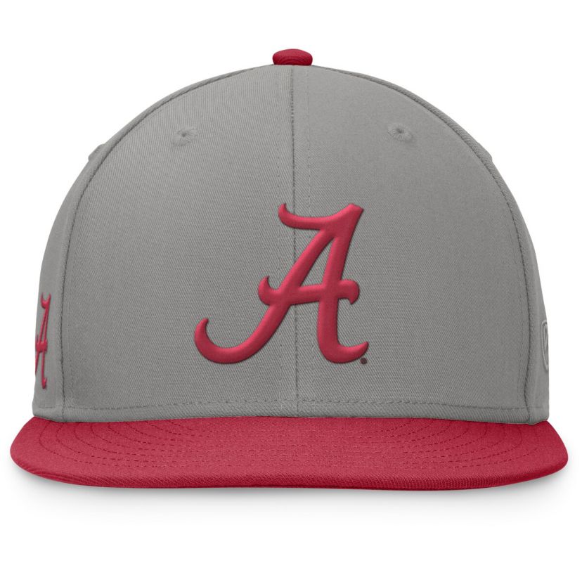 Alabama Crimson Tide NCAA Gray/Crimson Alabama Tide Rally Two-Tone Fitted Hat