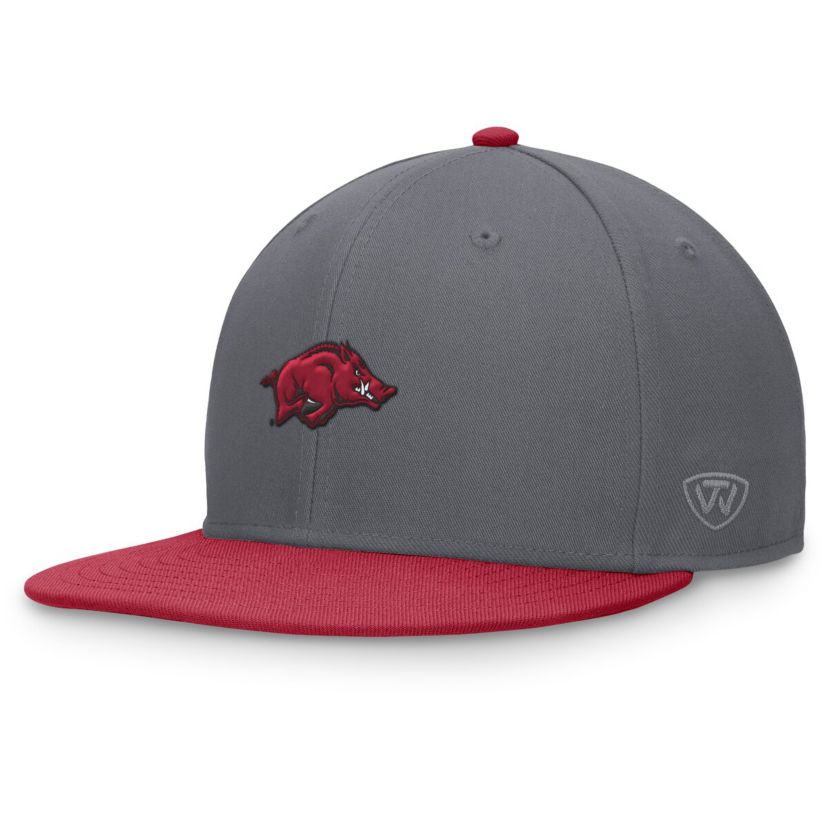 NCAA Gray/Cardinal Arkansas Razorbacks Rally Two-Tone Fitted Hat