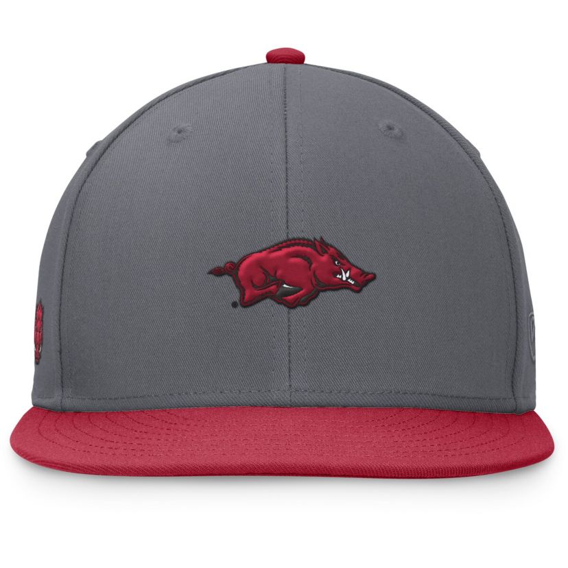 NCAA Gray/Cardinal Arkansas Razorbacks Rally Two-Tone Fitted Hat