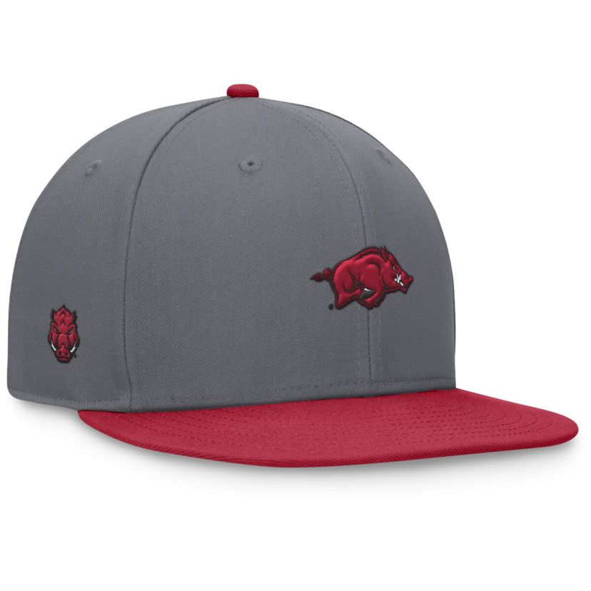 NCAA Gray/Cardinal Arkansas Razorbacks Rally Two-Tone Fitted Hat