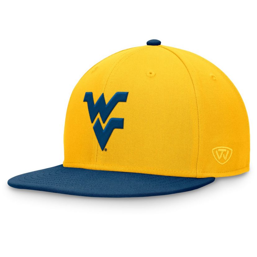 NCAA Gold/Navy West Virginia Mountaineers Rally Two-Tone Fitted Hat