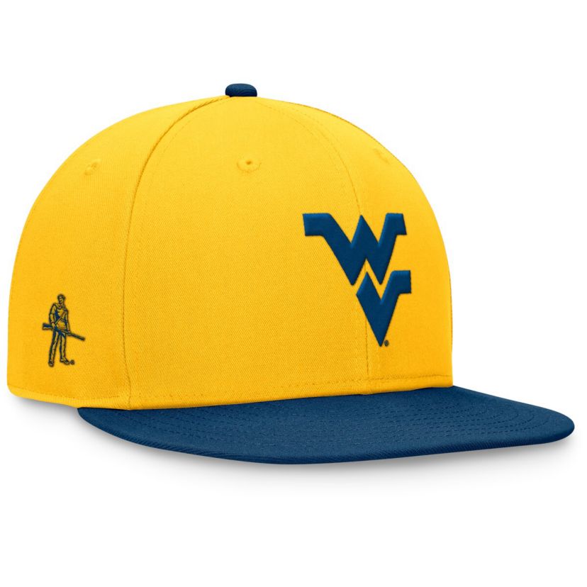 NCAA Gold/Navy West Virginia Mountaineers Rally Two-Tone Fitted Hat
