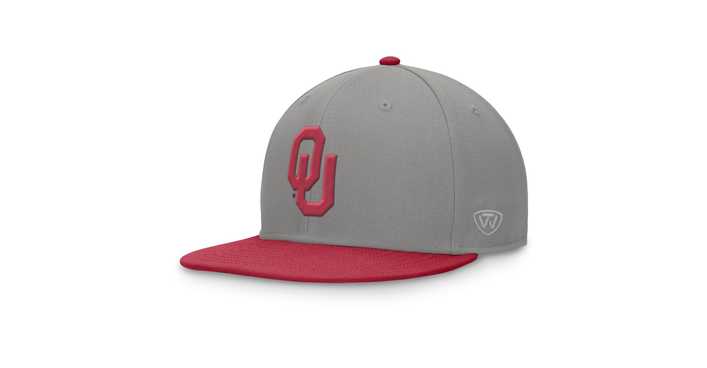 NCAA Gray/Crimson Oklahoma Sooners Rally Two-Tone Fitted Hat