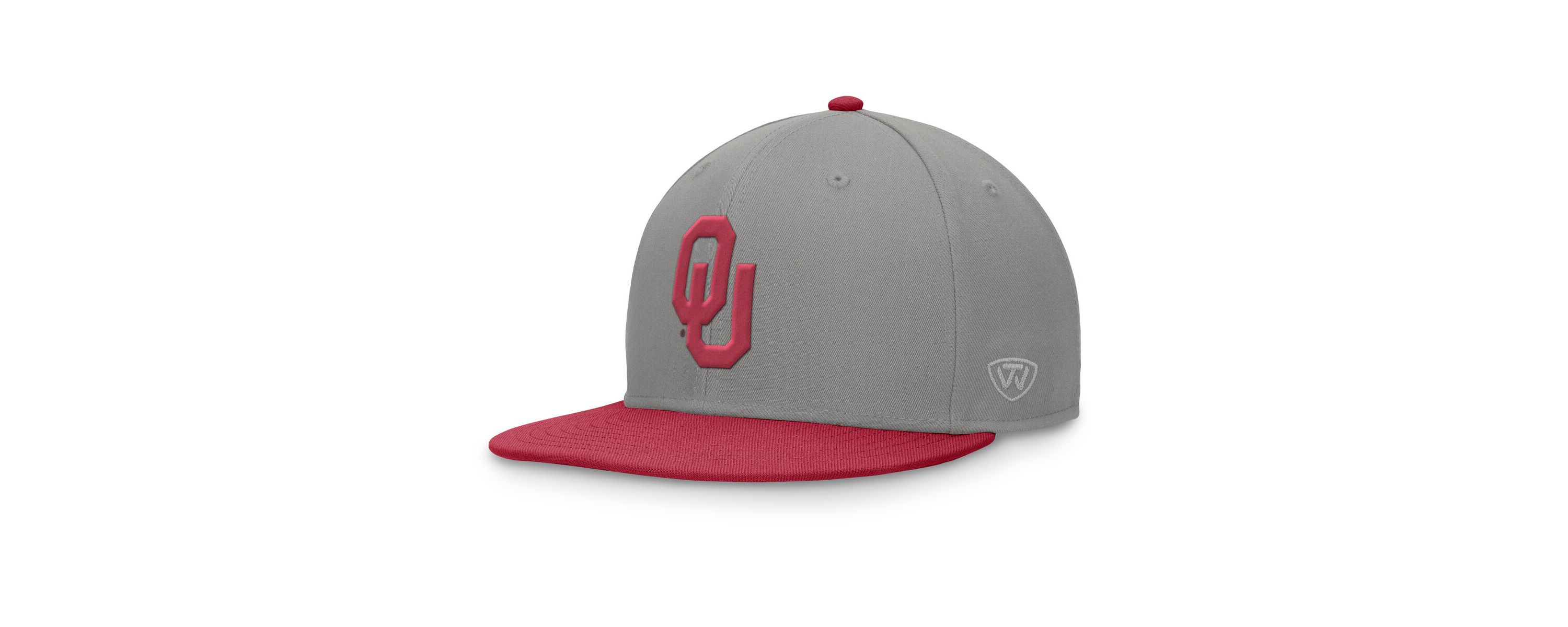 NCAA Gray/Crimson Oklahoma Sooners Rally Two-Tone Fitted Hat