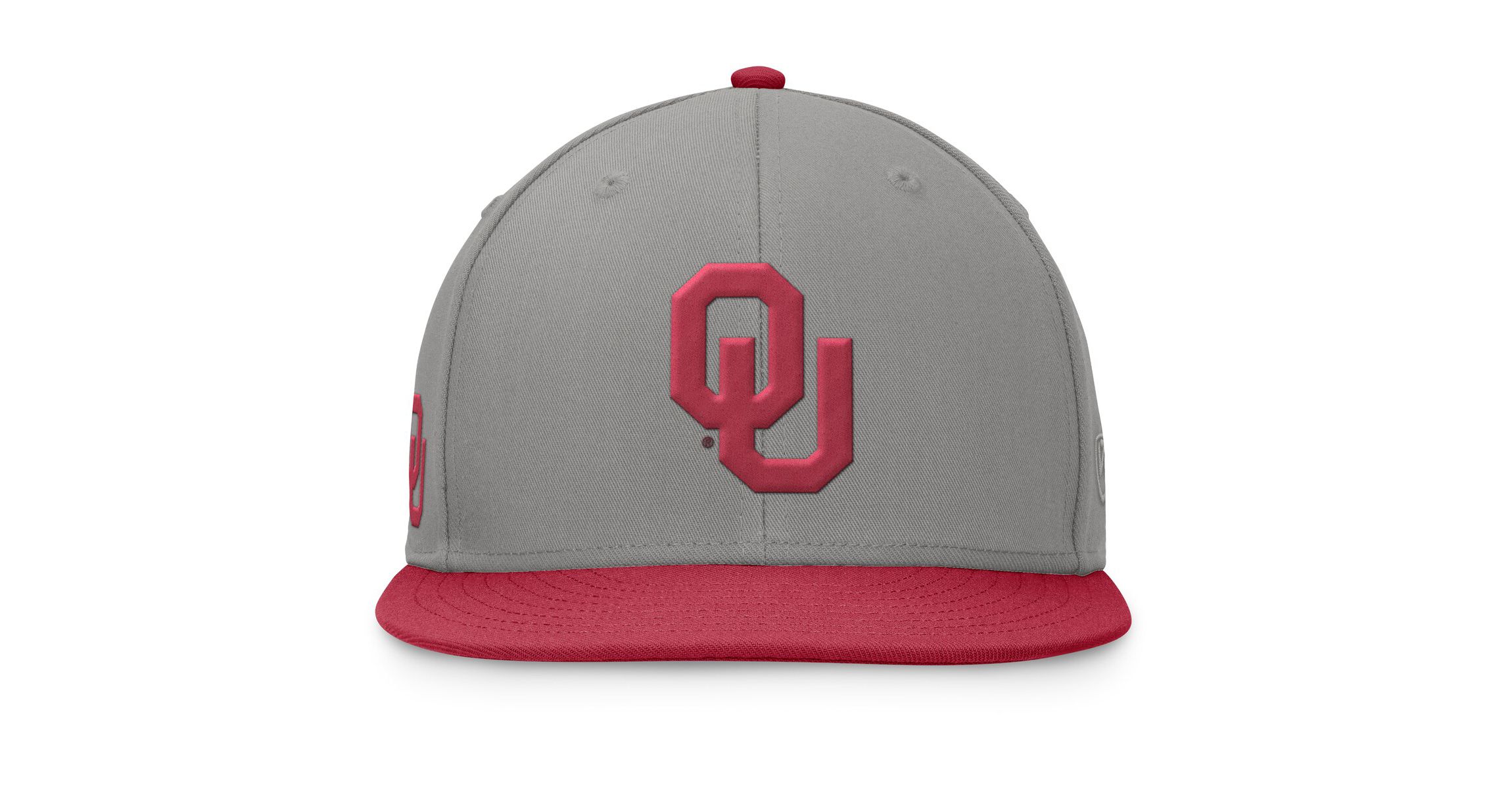 NCAA Gray/Crimson Oklahoma Sooners Rally Two-Tone Fitted Hat