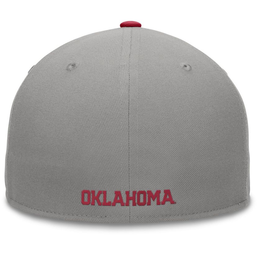 NCAA Gray/Crimson Oklahoma Sooners Rally Two-Tone Fitted Hat