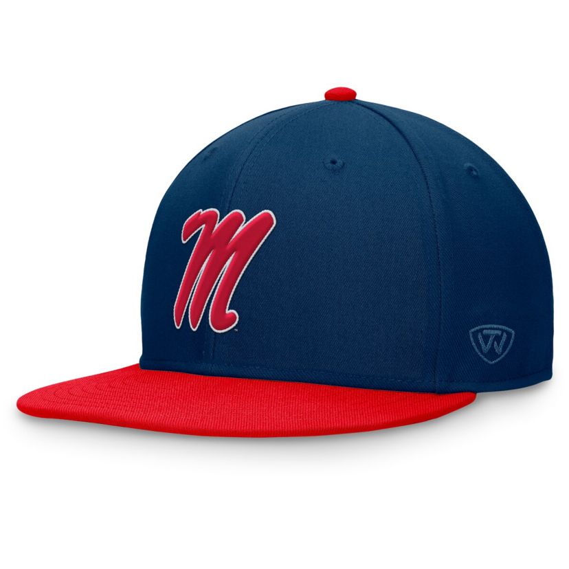 NCAA Red/Navy Ole Miss Rebels Rally Two-Tone Fitted Hat