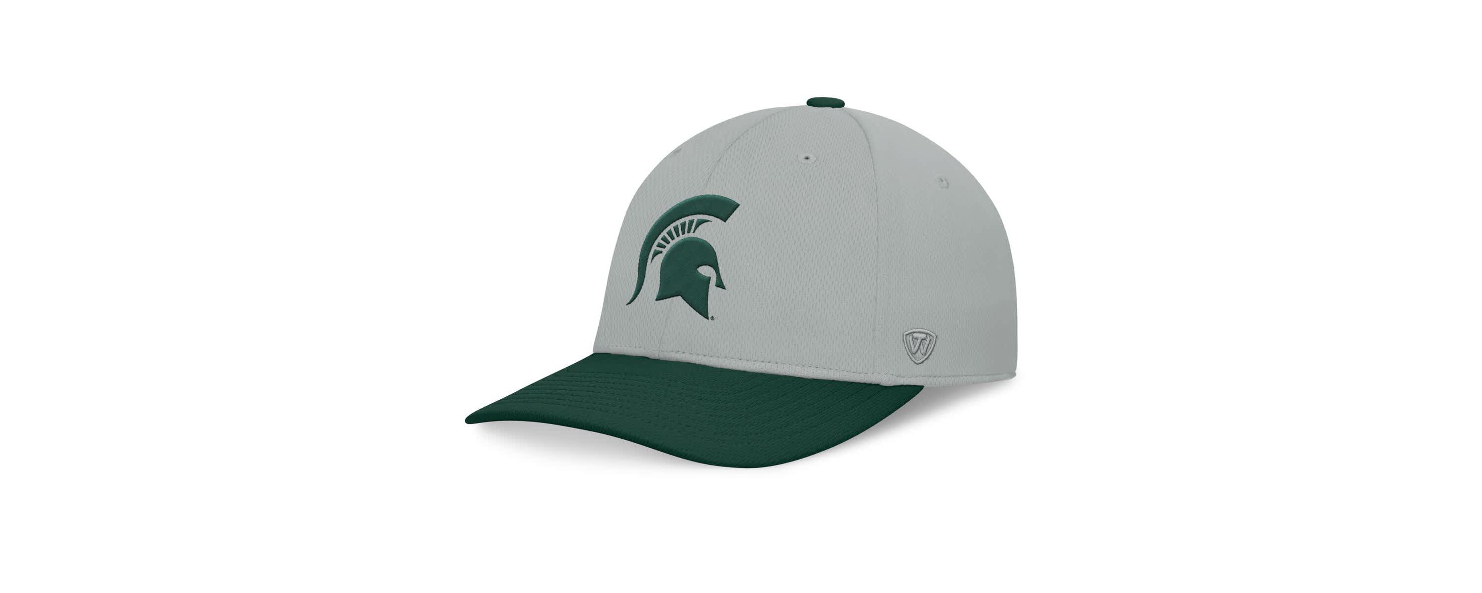 NCAA Gray/Green Michigan State Spartans Mick Flex Hat