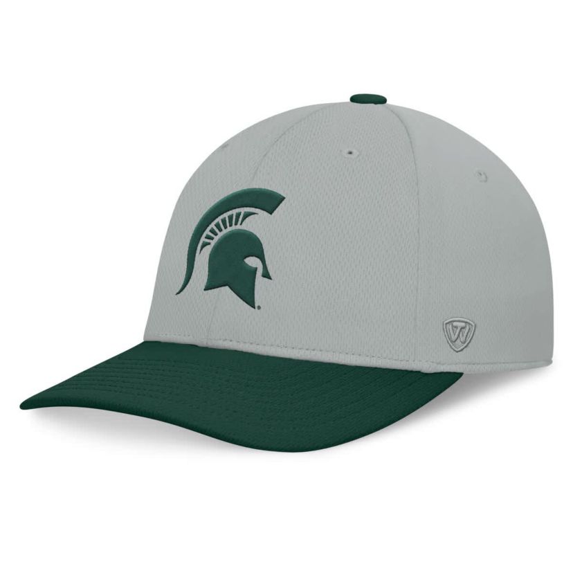 NCAA Gray/Green Michigan State Spartans Mick Flex Hat
