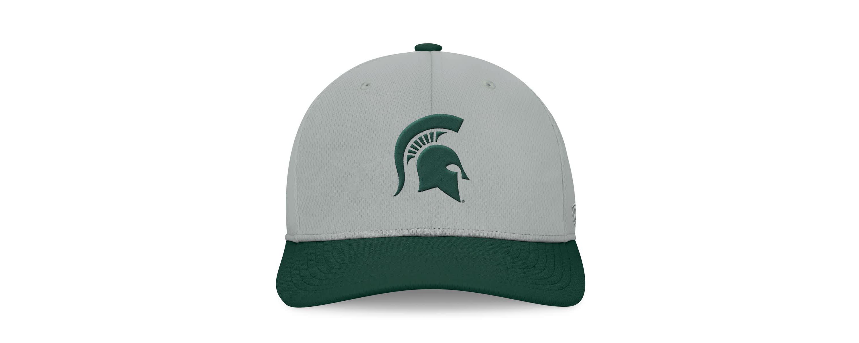 NCAA Gray/Green Michigan State Spartans Mick Flex Hat