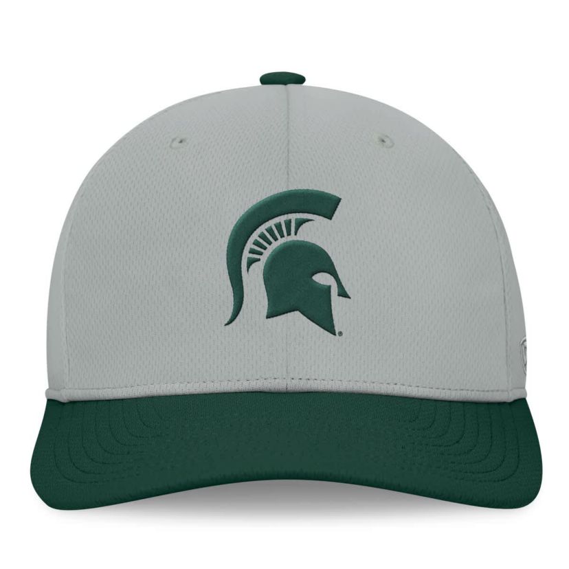 NCAA Gray/Green Michigan State Spartans Mick Flex Hat