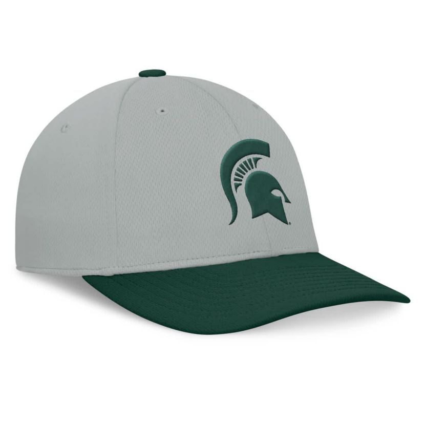 NCAA Gray/Green Michigan State Spartans Mick Flex Hat