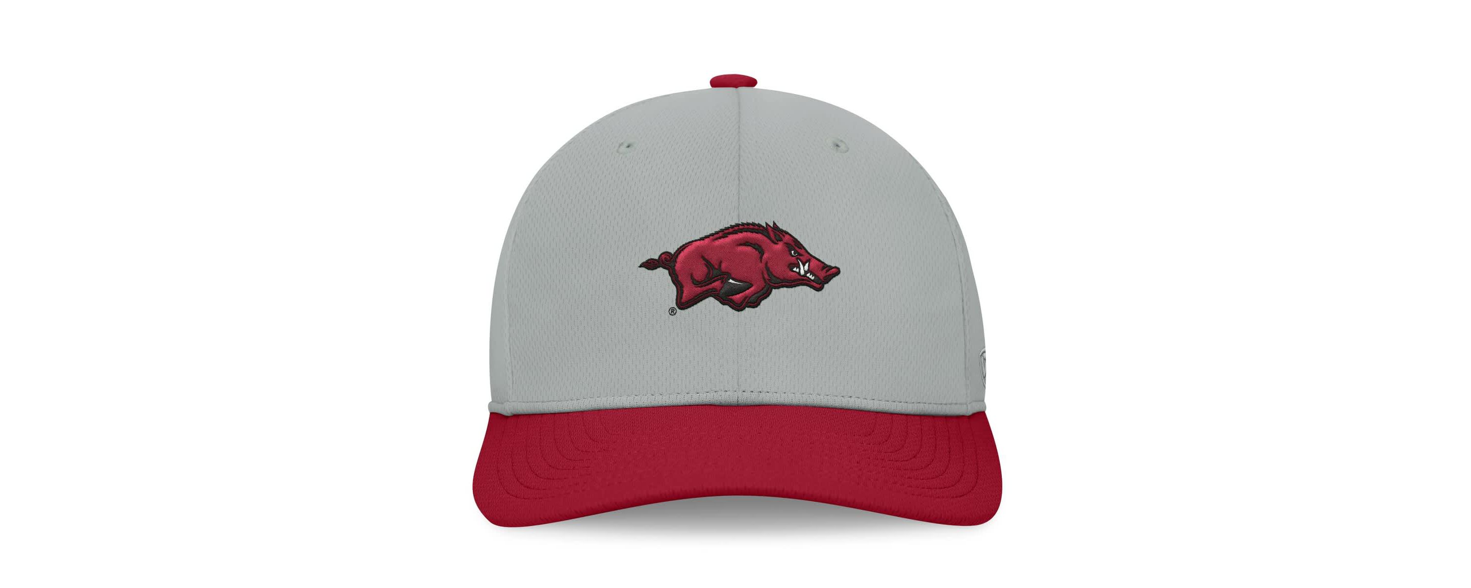 NCAA Gray/Cardinal Arkansas Razorbacks Mick Flex Hat