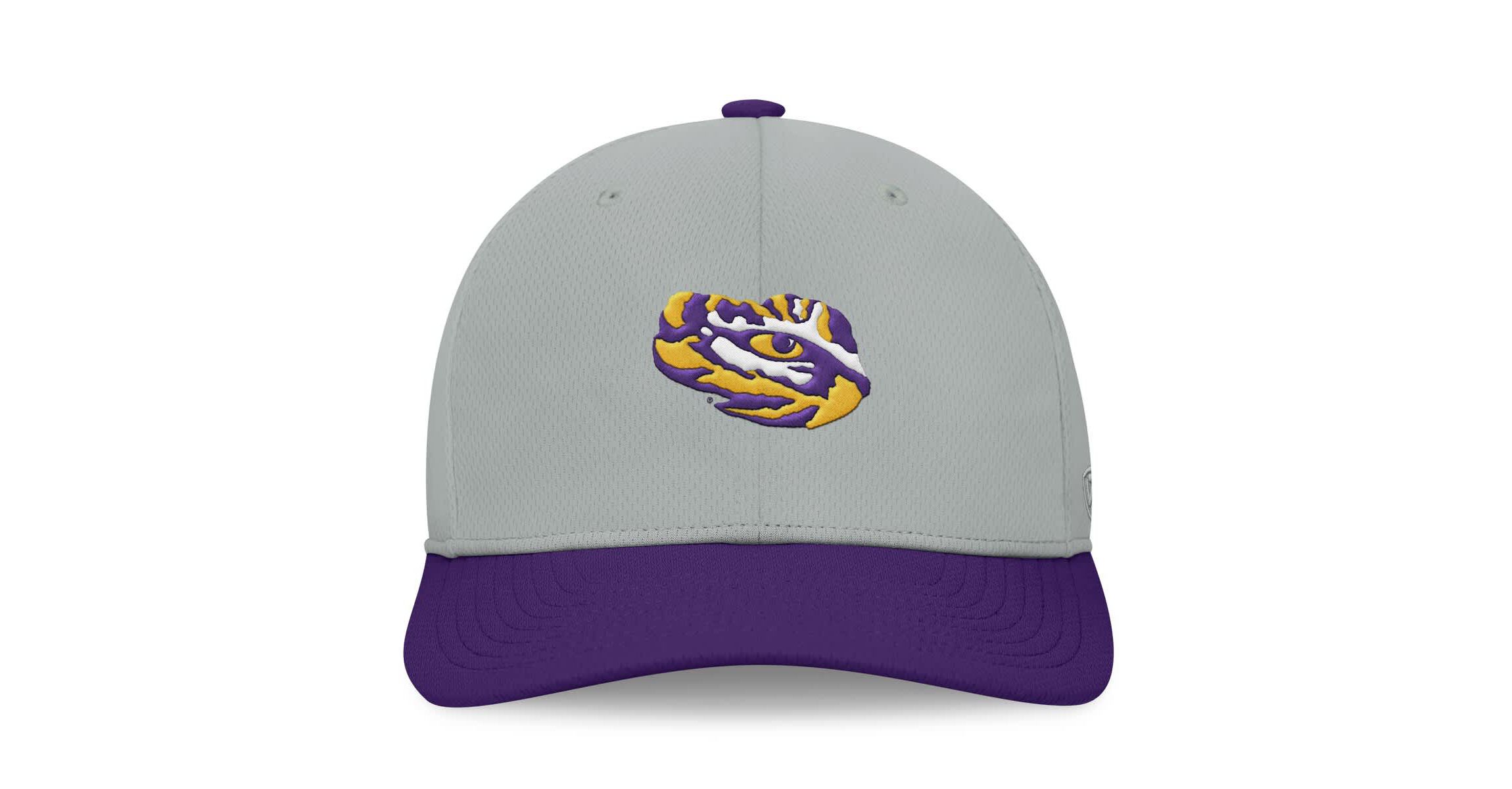 NCAA Gray/Purple LSU Tigers Mick Flex Hat