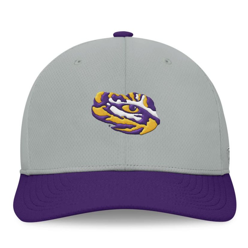 NCAA Gray/Purple LSU Tigers Mick Flex Hat