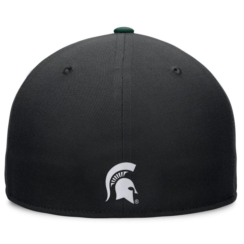 NCAA White/Green Michigan State Spartans Tri-Tone Collector Fitted Hat