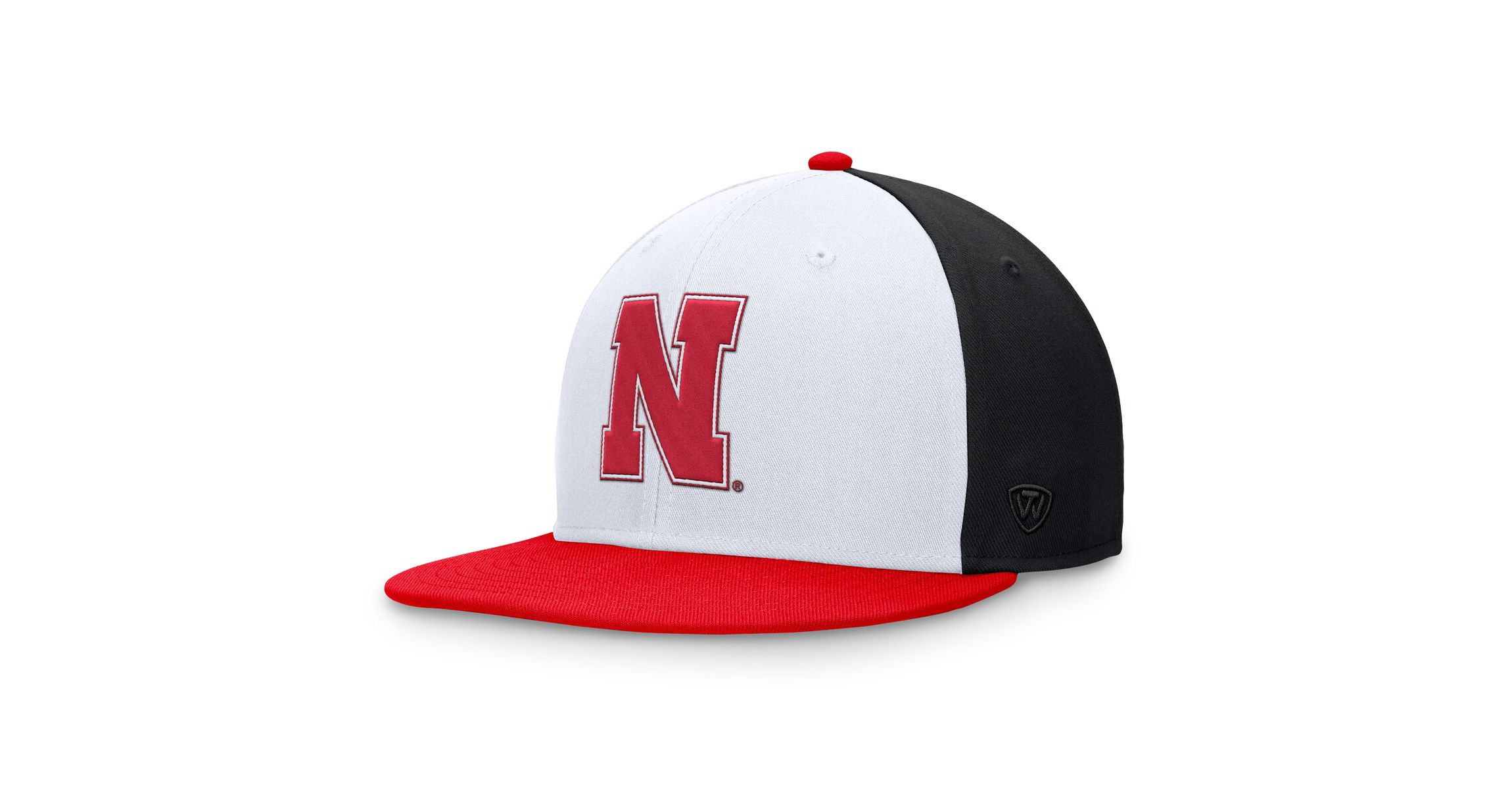NCAA White/Scarlet Nebraska Huskers Tri-Tone Collector Fitted Hat