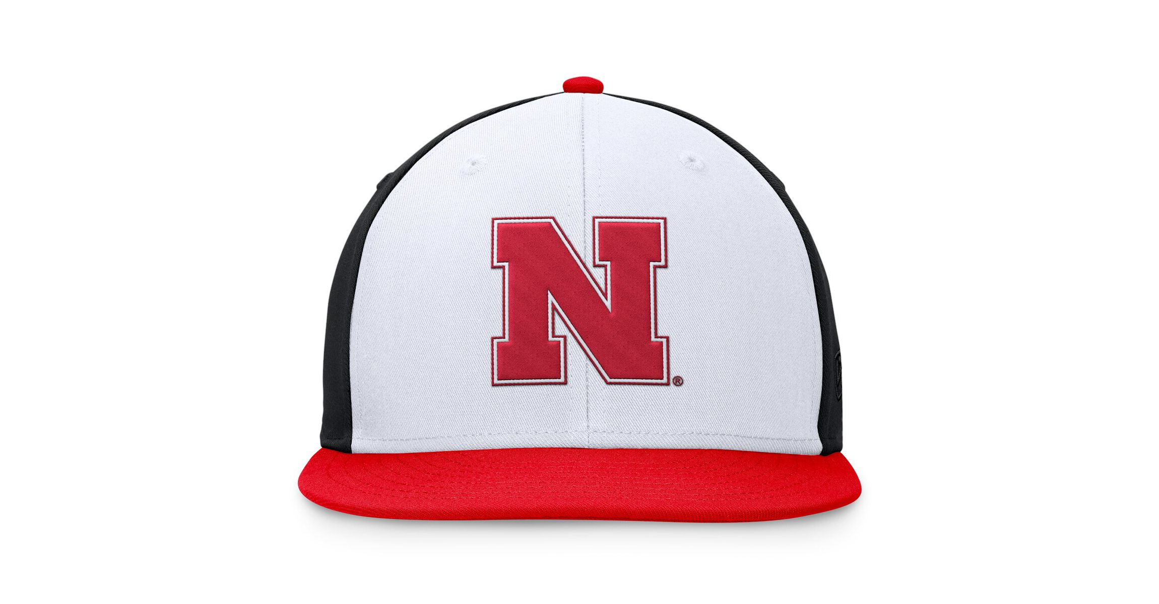 NCAA White/Scarlet Nebraska Huskers Tri-Tone Collector Fitted Hat