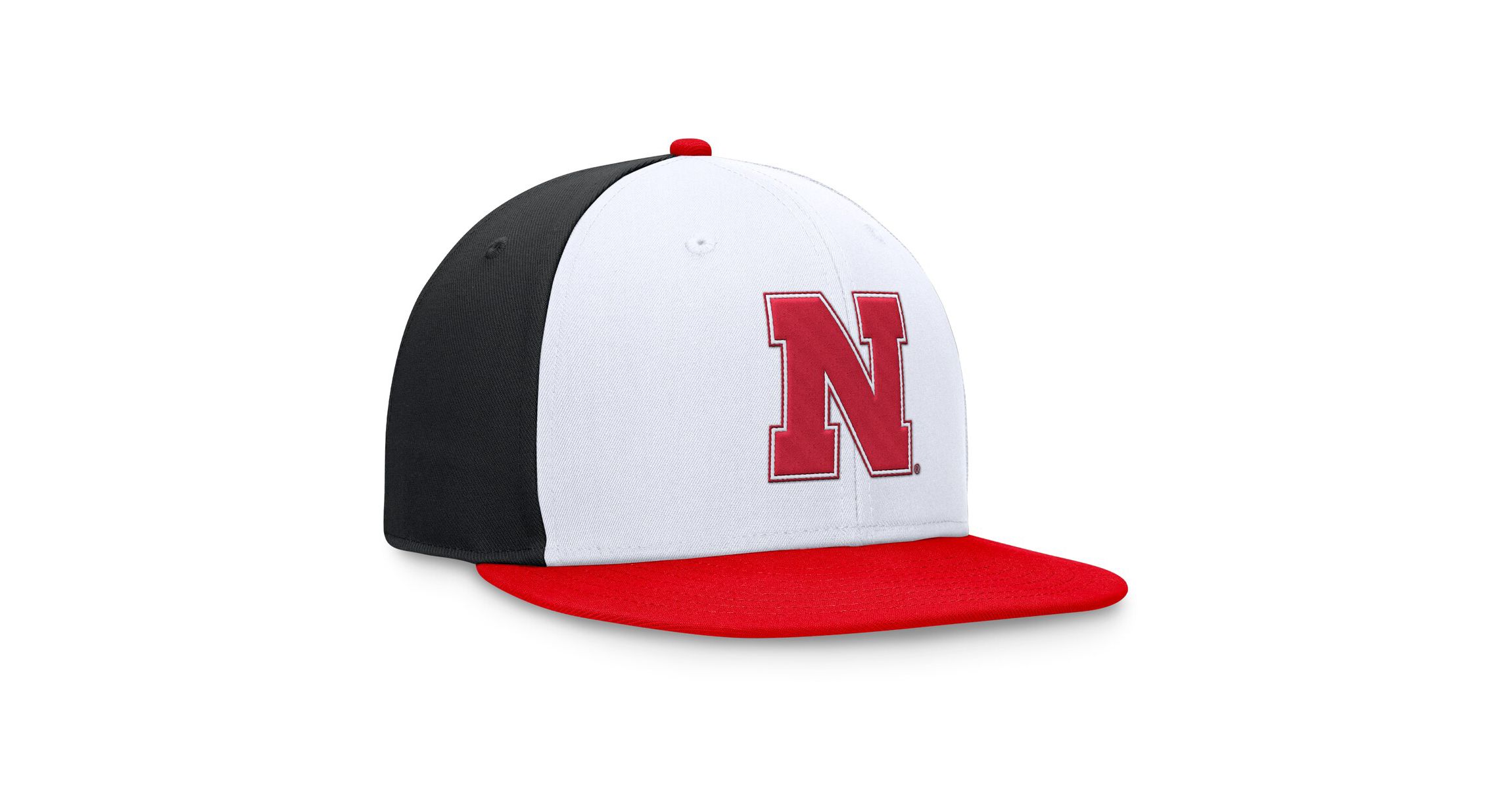 NCAA White/Scarlet Nebraska Huskers Tri-Tone Collector Fitted Hat