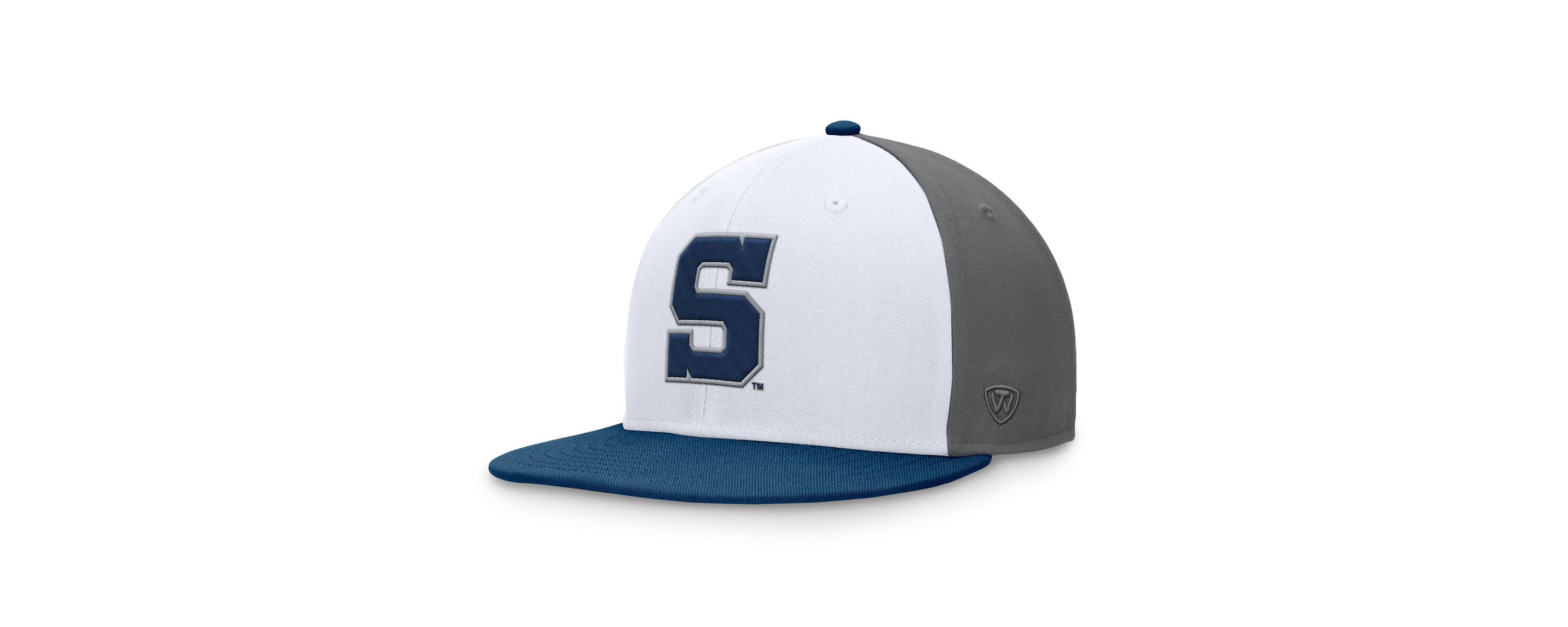 NCAA White/Navy Penn State Nittany Lions Tri-Tone Collector Fitted Hat
