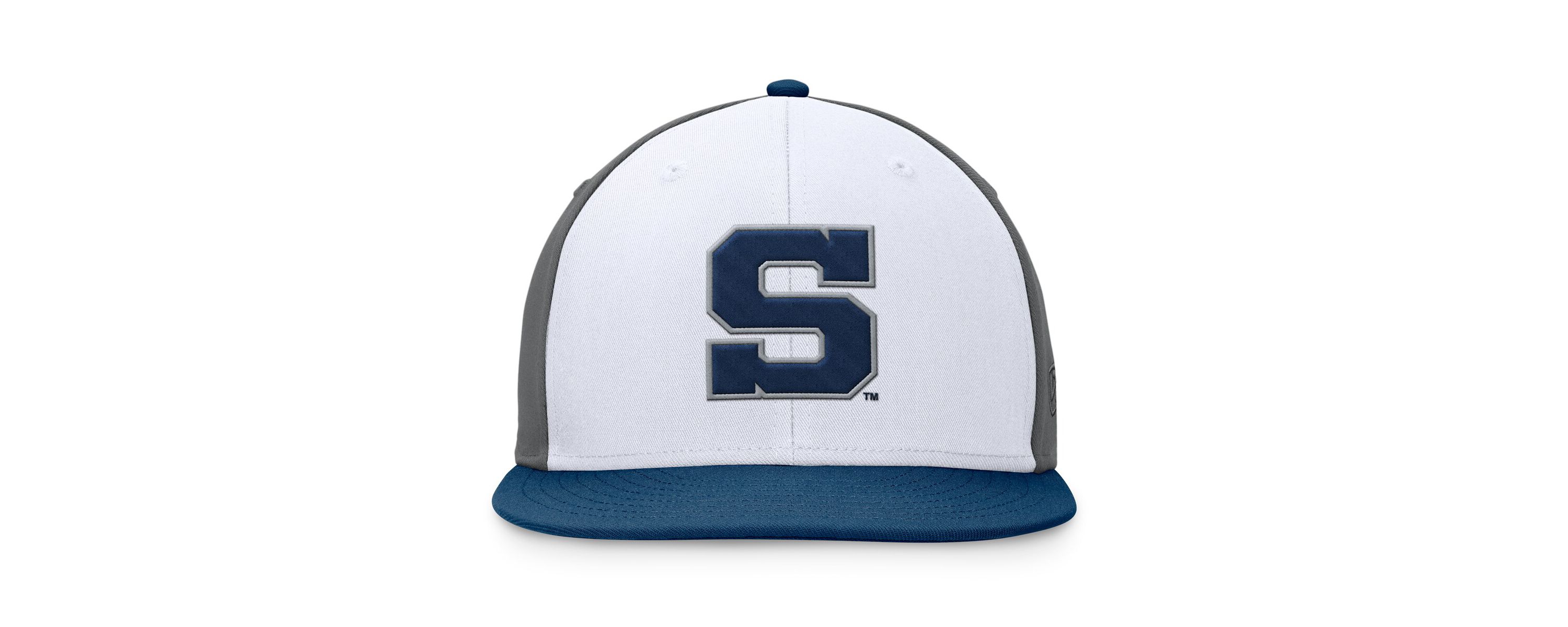 NCAA White/Navy Penn State Nittany Lions Tri-Tone Collector Fitted Hat