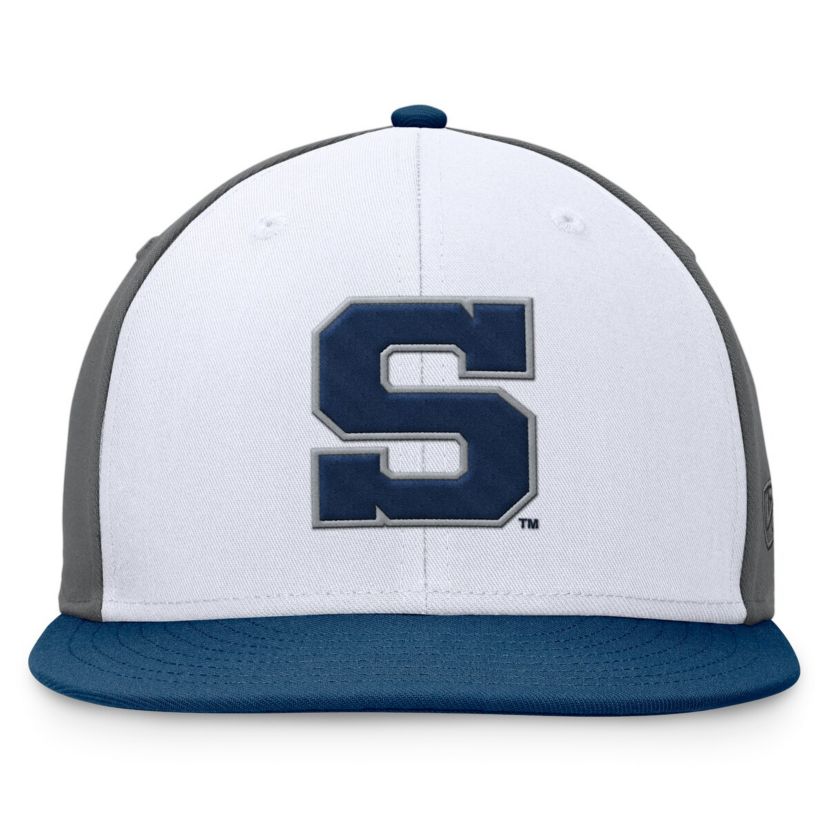 NCAA White/Navy Penn State Nittany Lions Tri-Tone Collector Fitted Hat