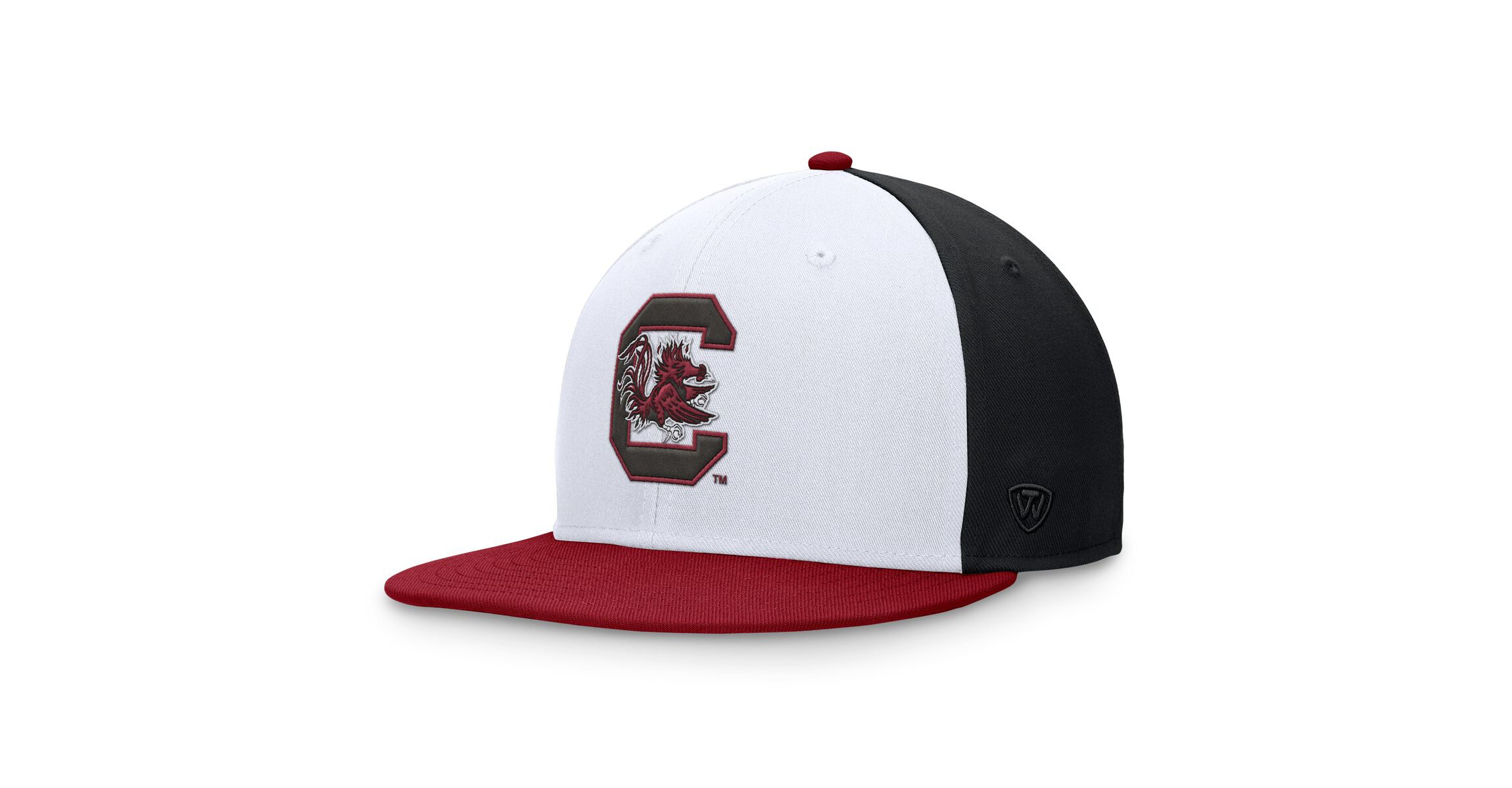 NCAA White/Garnet South Carolina Gamecocks Tri-Tone Collector Fitted Hat