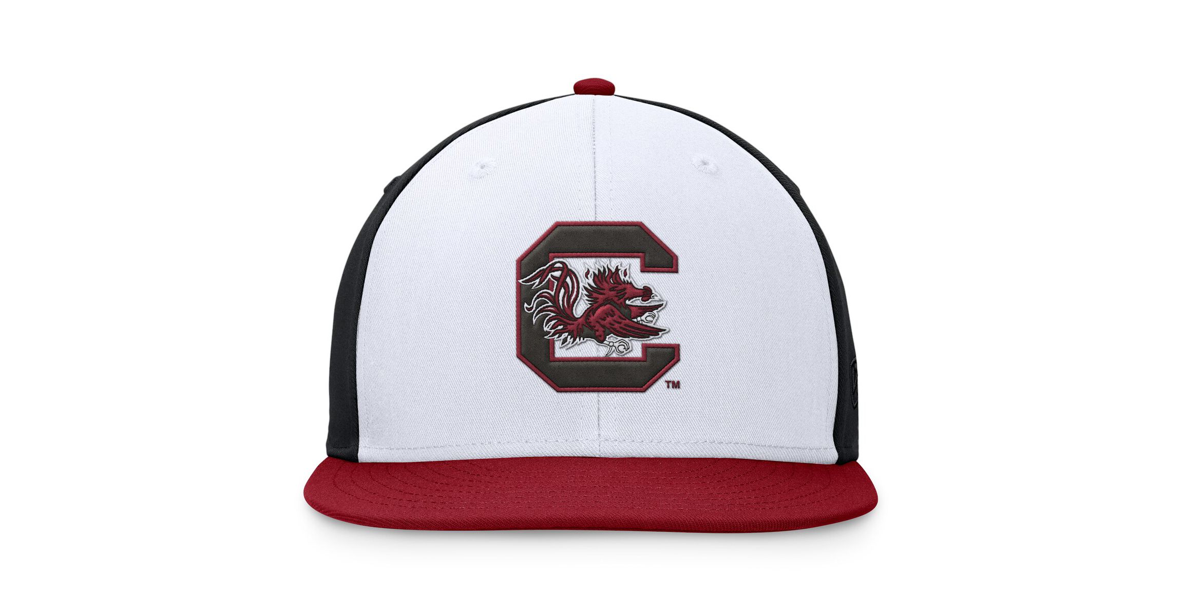 NCAA White/Garnet South Carolina Gamecocks Tri-Tone Collector Fitted Hat