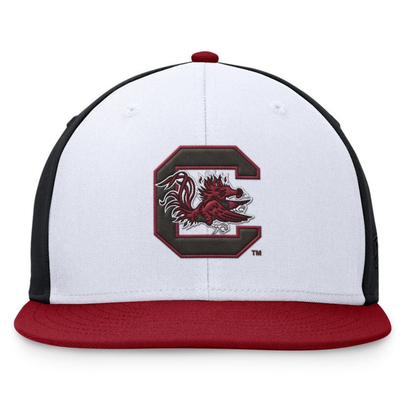 NCAA White/Garnet South Carolina Gamecocks Tri-Tone Collector Fitted Hat
