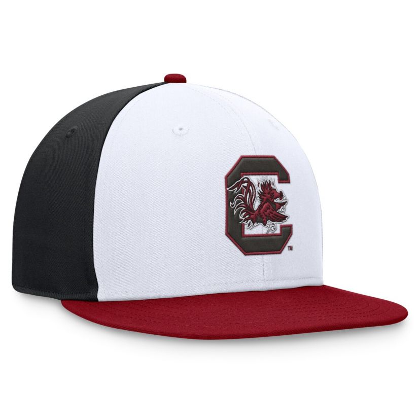 NCAA White/Garnet South Carolina Gamecocks Tri-Tone Collector Fitted Hat